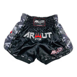 Arwut Muay Thai Shorts "Brave Soldier" Edition Black/Green Camo