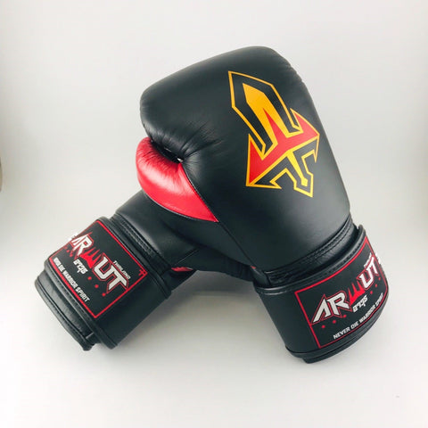 Arwut "Black Edition" Muay Thai Boxing Gloves BG2 Black / Red