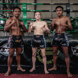 Arwut Muay Thai Shorts "Brave Soldier" Edition Black/Brown Camo