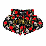 Gothic Skulls & Roses Arwut Muay Thai Shorts