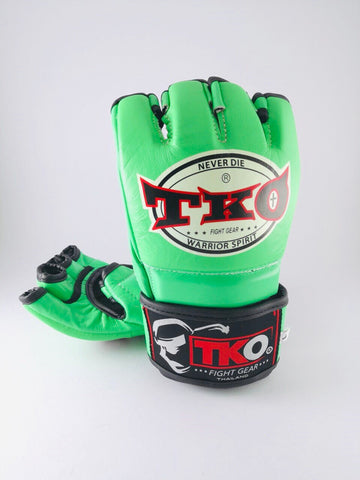 TKO MMA Gloves Genuine Leather MMAG1 Green